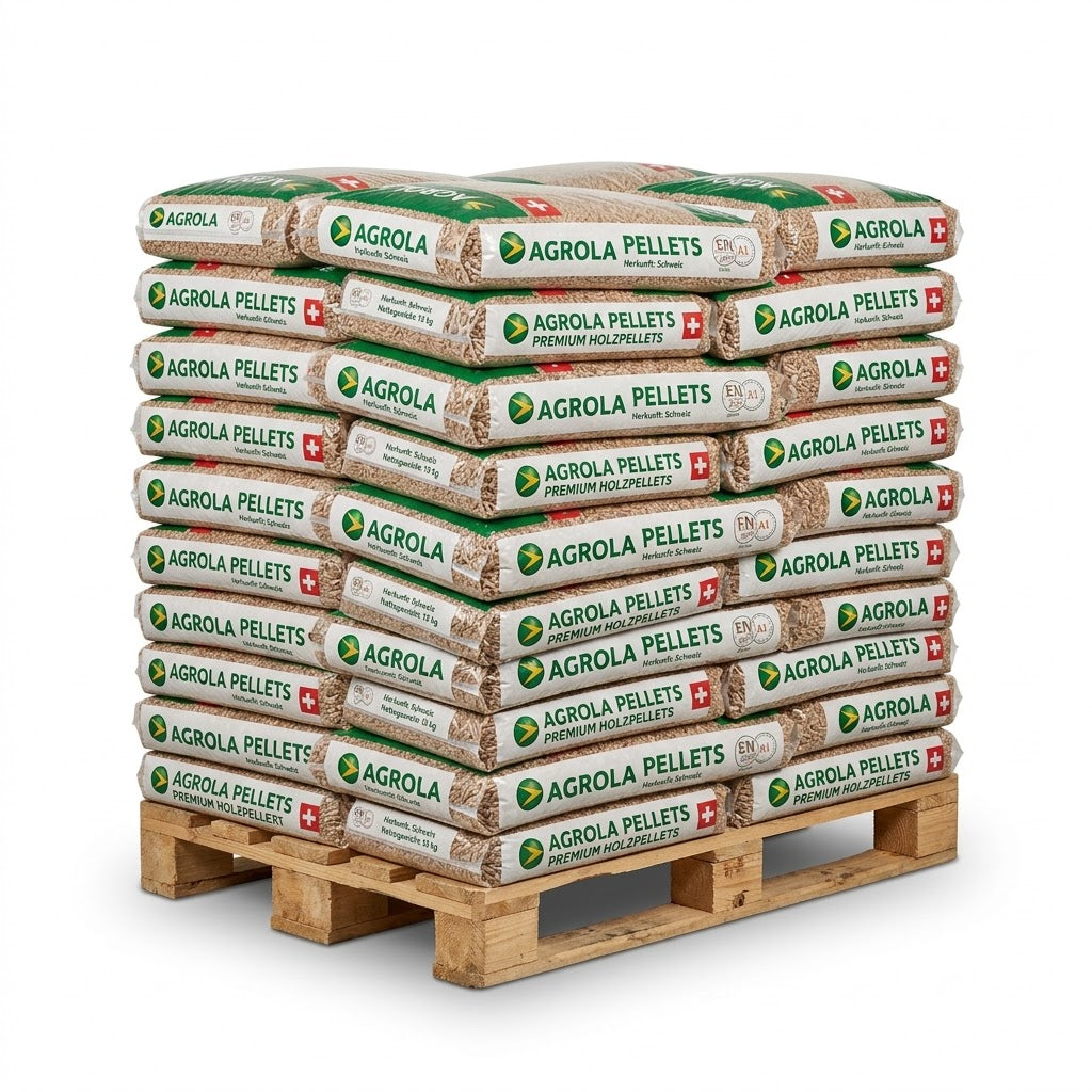 AGROLA Holzpellets Premium – 33 Säcke à 15 kg (495 kg)