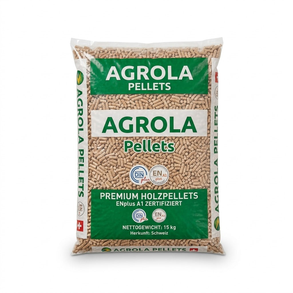 AGROLA Holzpellets Premium – 1 Palette mit 66 Säcken à 15 kg (990 kg)